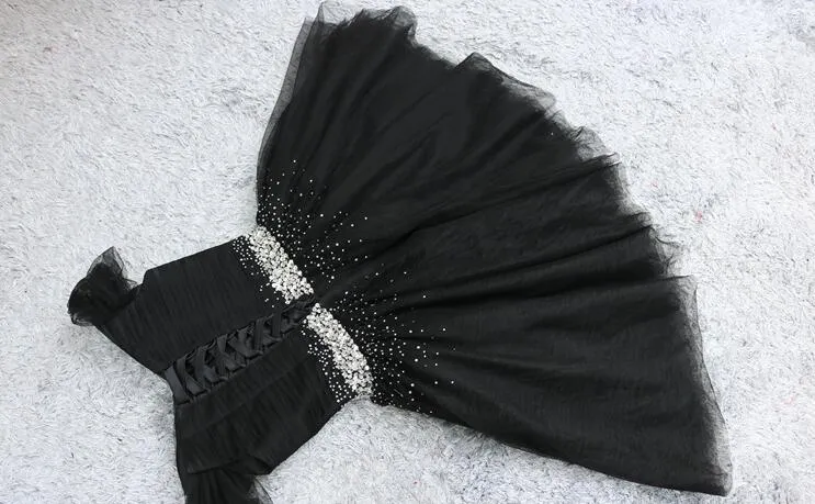 Little Black Homecoming Dress  Tulle Cute Short Formal Dress