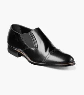 MADISON Cap Toe Slip On-Black | STACY ADAMS