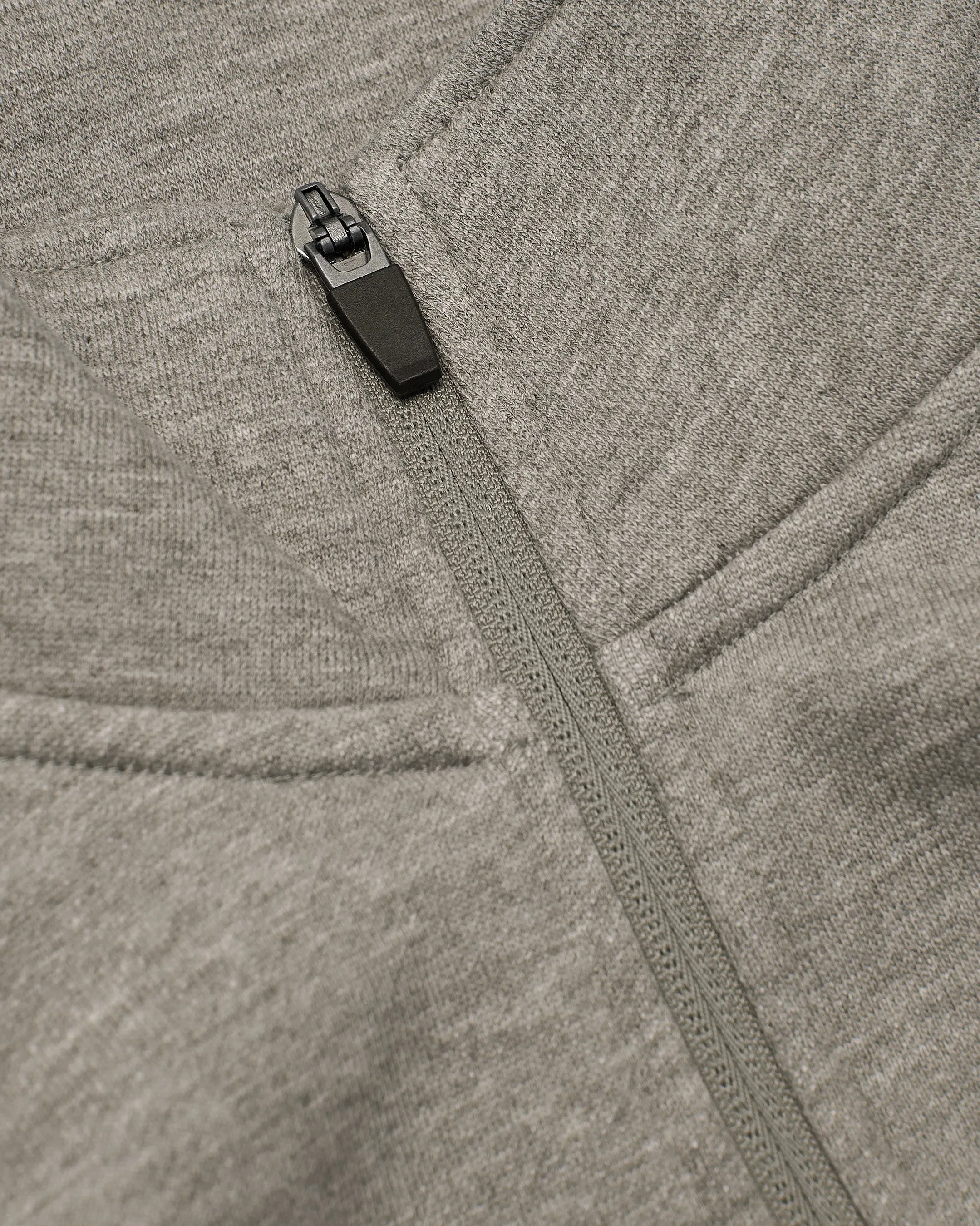 Medium Heather Gray Half Zip Fleece Sweatshirt