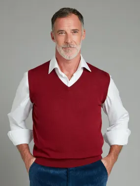 Merino Sleeveless Sweater - Bordeaux