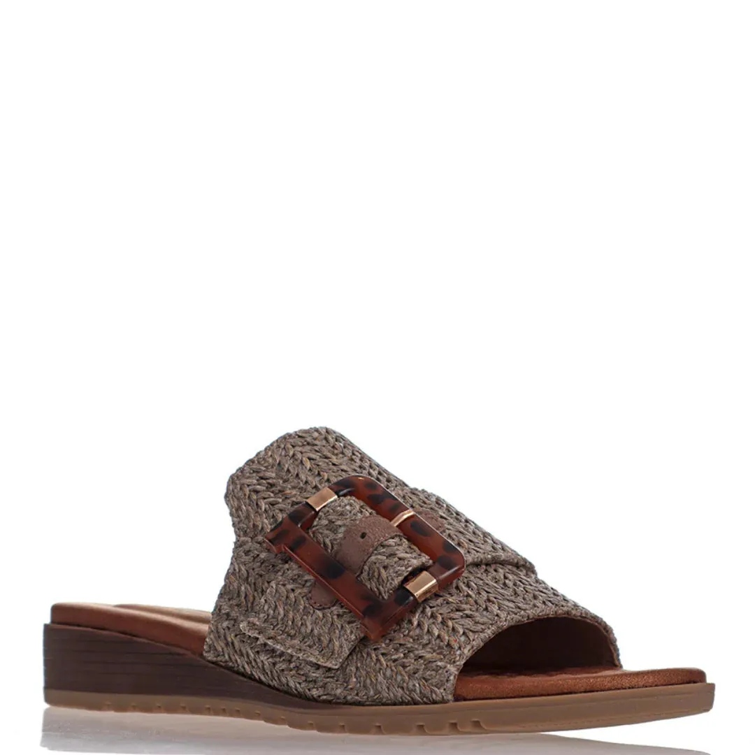 Mivari Slide in Stone Raffia