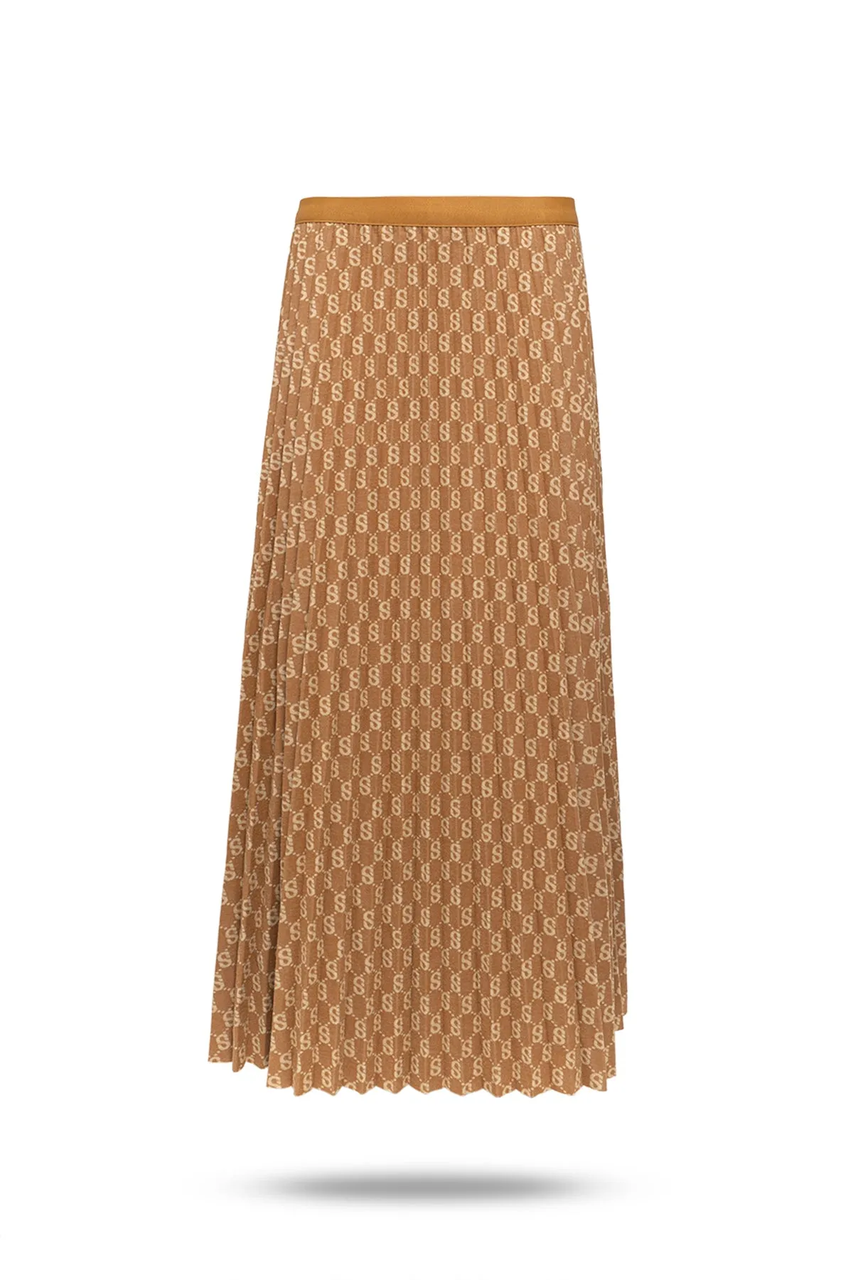 Monogram Pleated Skirt - Harvest Gold