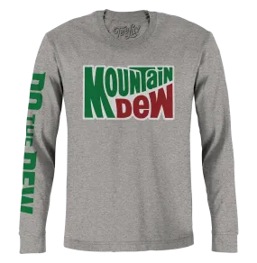 Mountain Dew Do The Dew Sleeve Print Long Sleeve T-Shirt - Gray