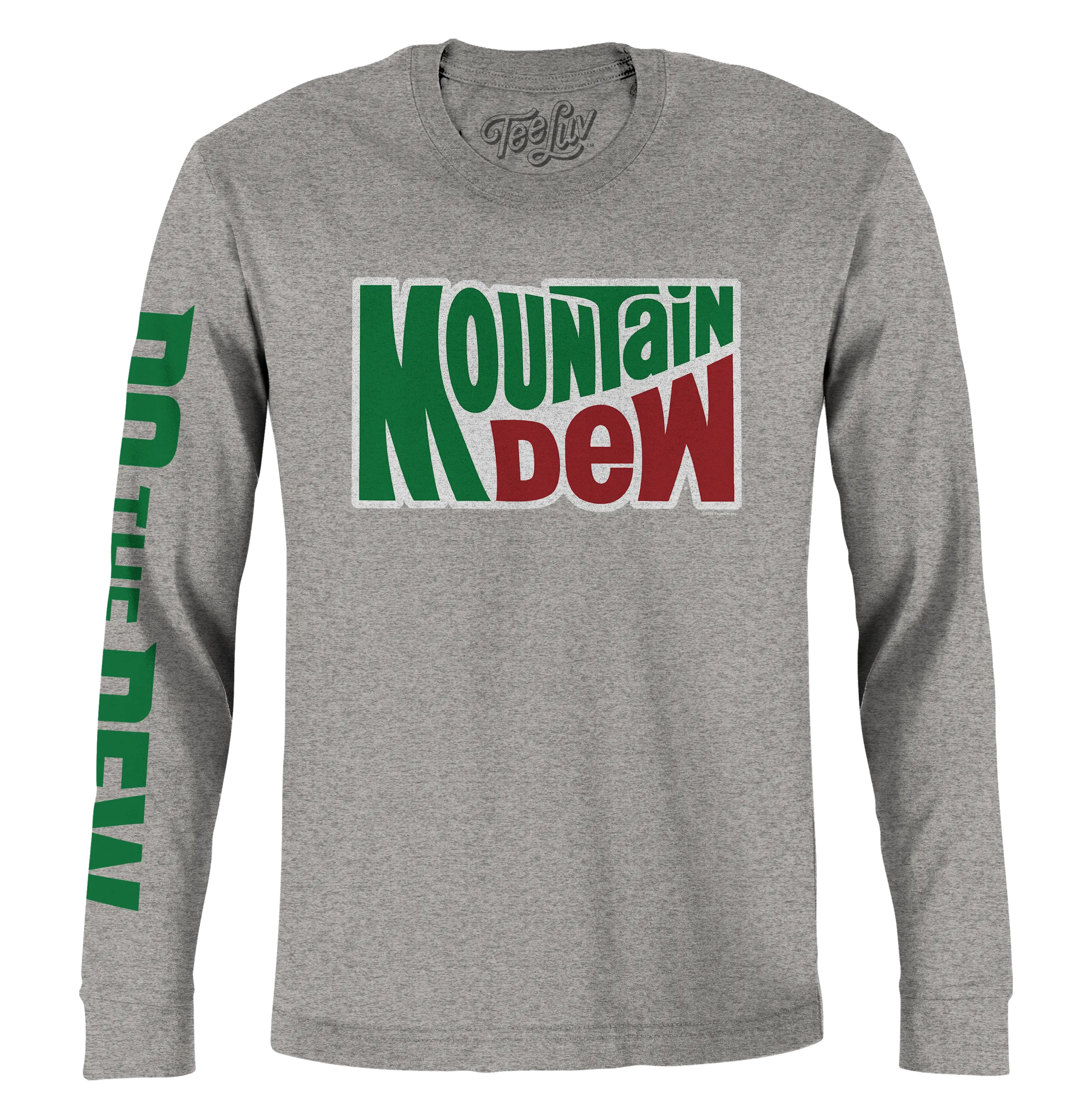 Mountain Dew Do The Dew Sleeve Print Long Sleeve T-Shirt - Gray