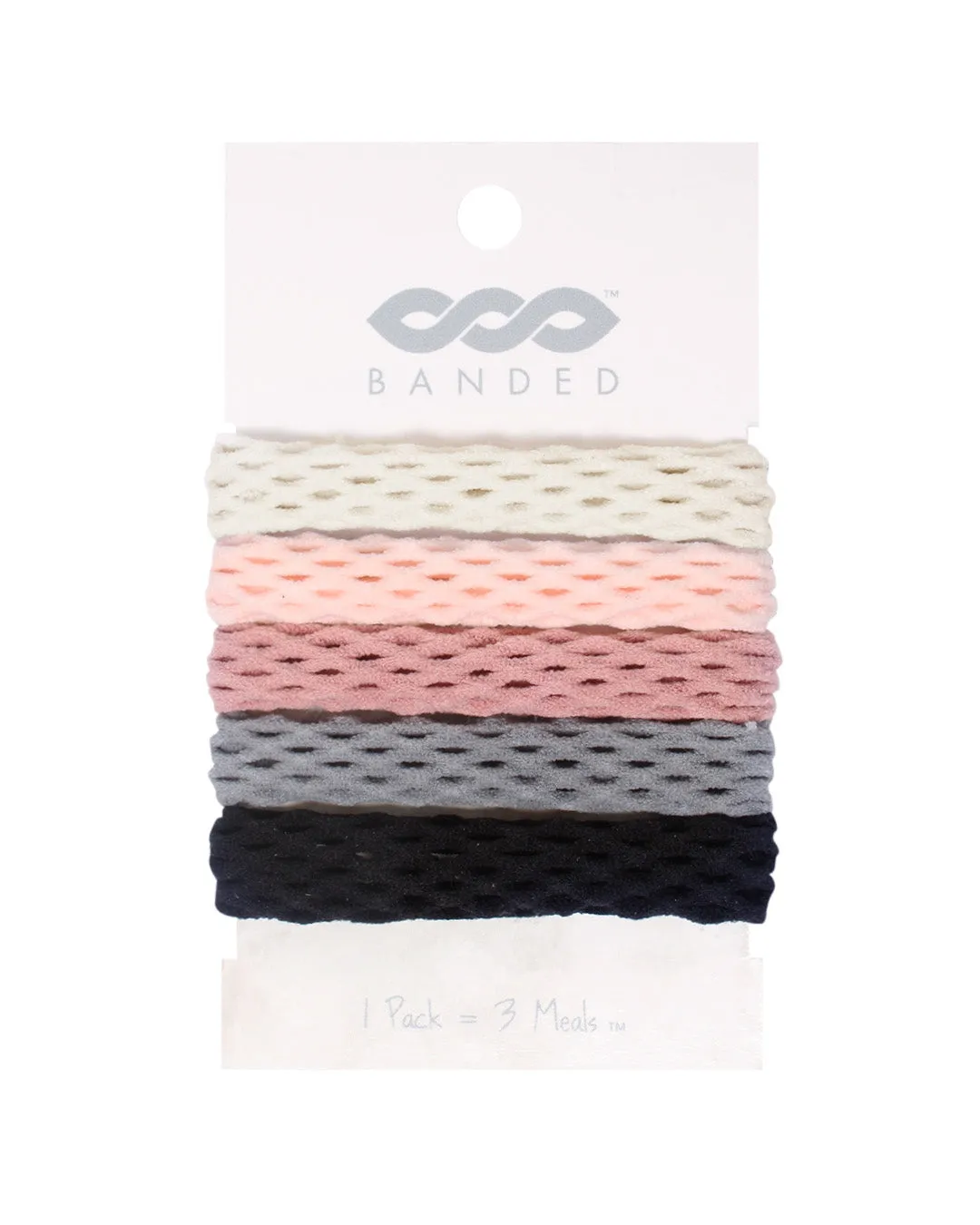 Netted Neutrals - Seamless Hair Bands 5pk