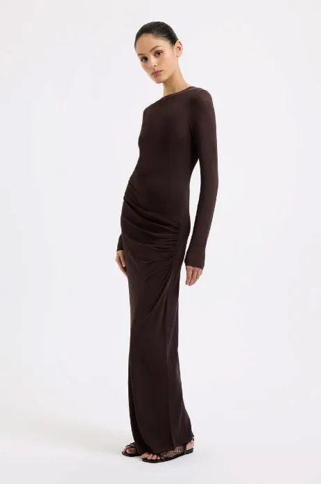 Nude Lucy  Evelyn Knit Maxi Dress - Espresso