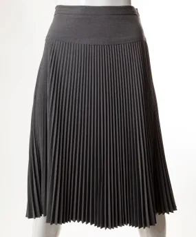 PANIZ ACCORION PLEATED YOKE SKIRT 27" CHARCOAL