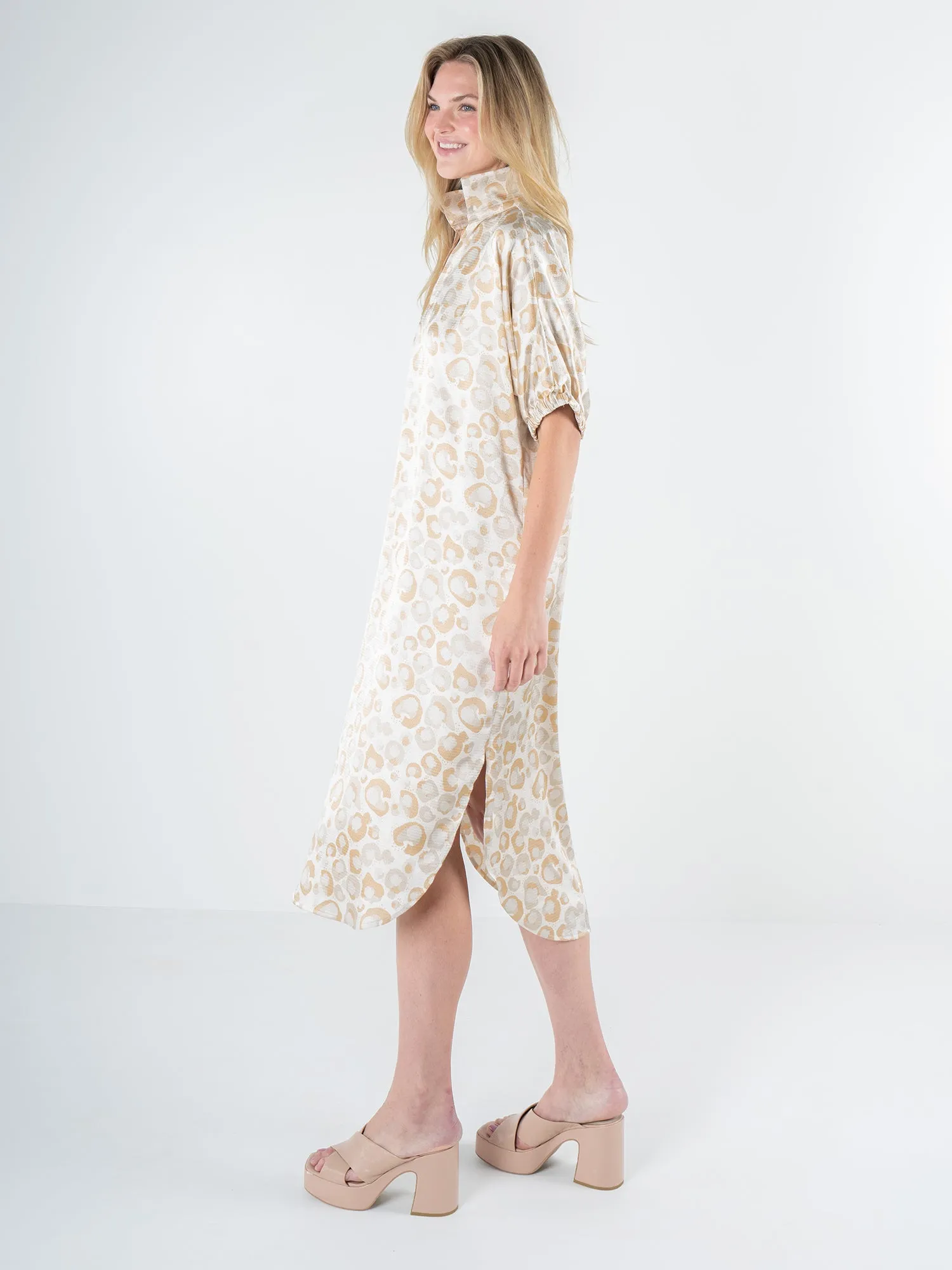 Poppy Caftan - Neutral Freckle Spot Cheetah