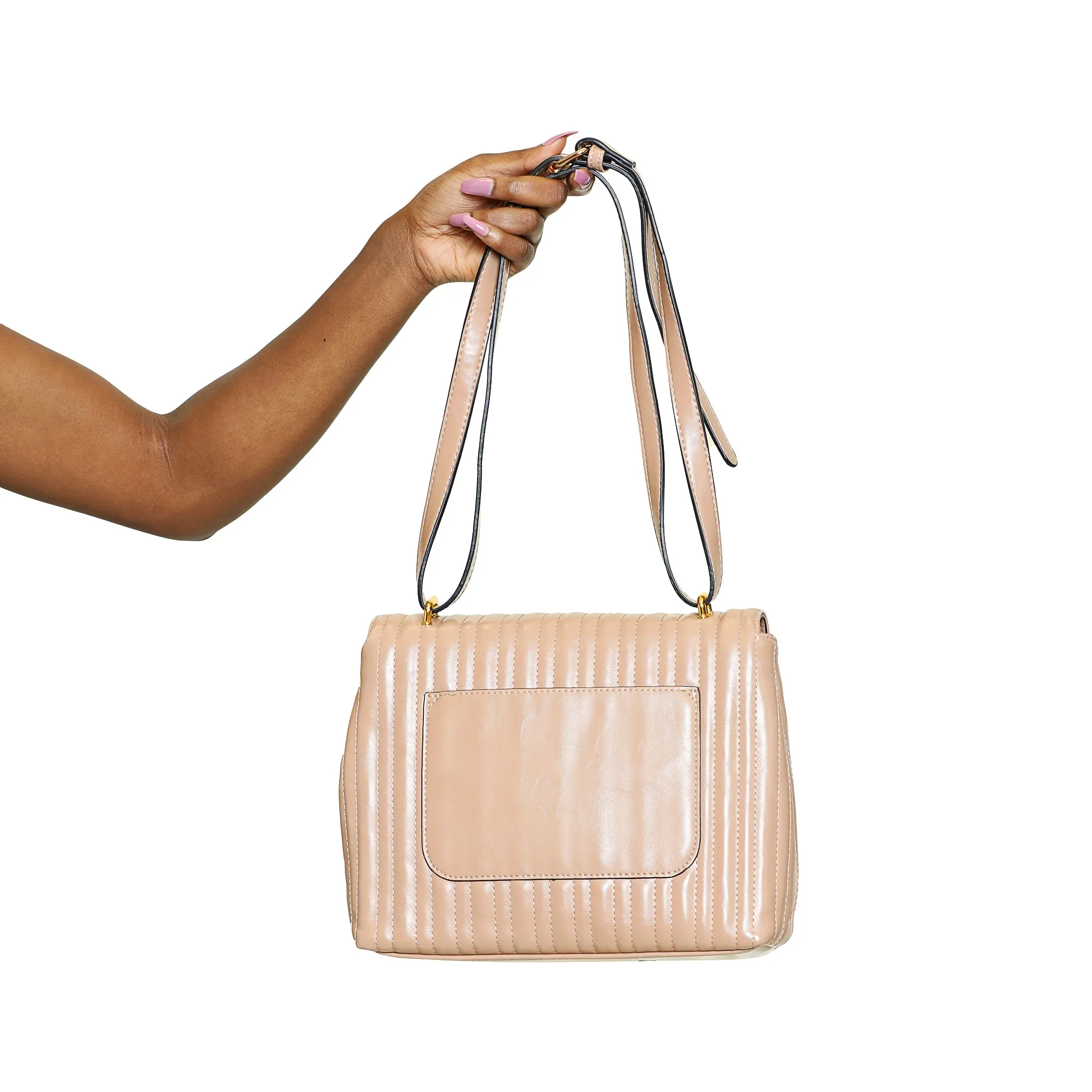 Ready for brunch- Tan faux leather handbag