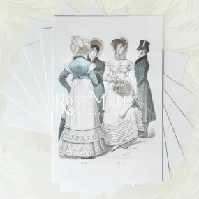 Regency Dress 1818 1819 - Layering PostCards