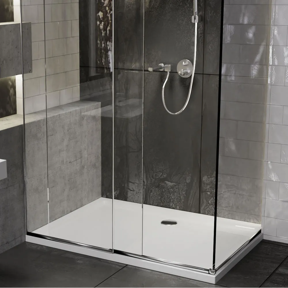 Roman Stone Solid Surface Anti Slip Shower Tray - 1600 x 900 x 40mm