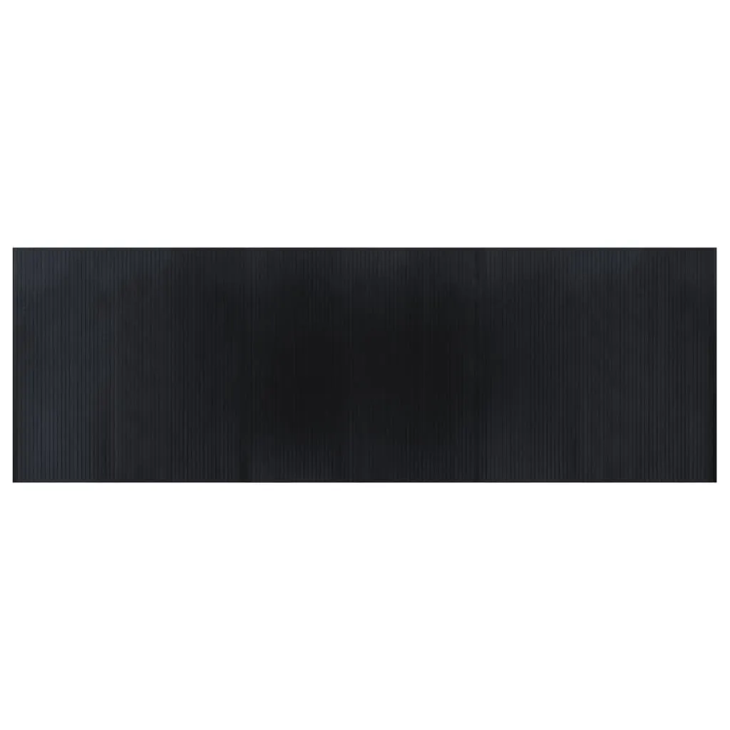 Rug Rectangular Black 100x300 cm Bamboo