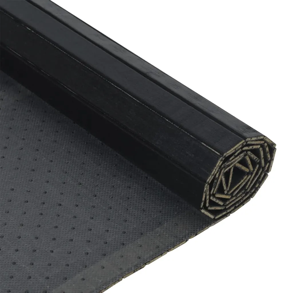 Rug Rectangular Black 70x400 cm Bamboo