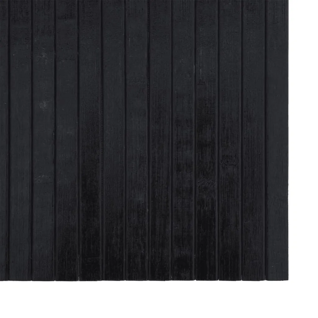 Rug Rectangular Black 70x500 cm Bamboo