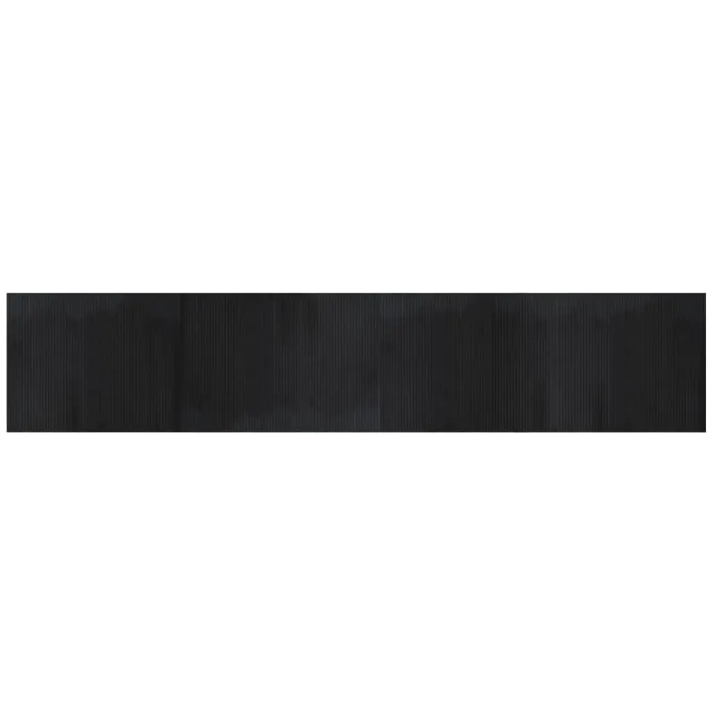 Rug Rectangular Black 80x400 cm Bamboo