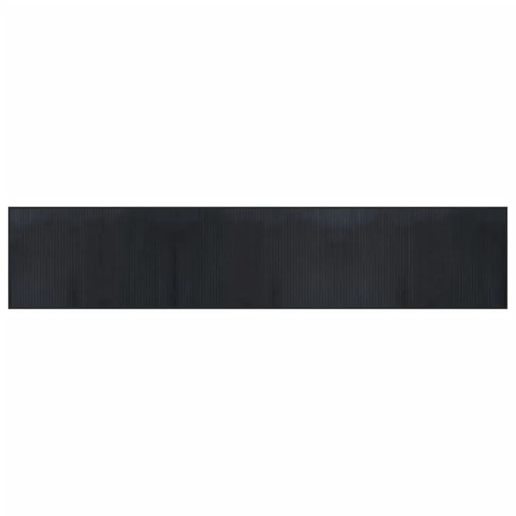 Rug Rectangular Black60x300 cm Bamboo