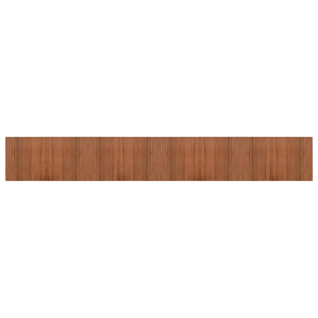 Rug Rectangular Brown 60x400 cm Bamboo