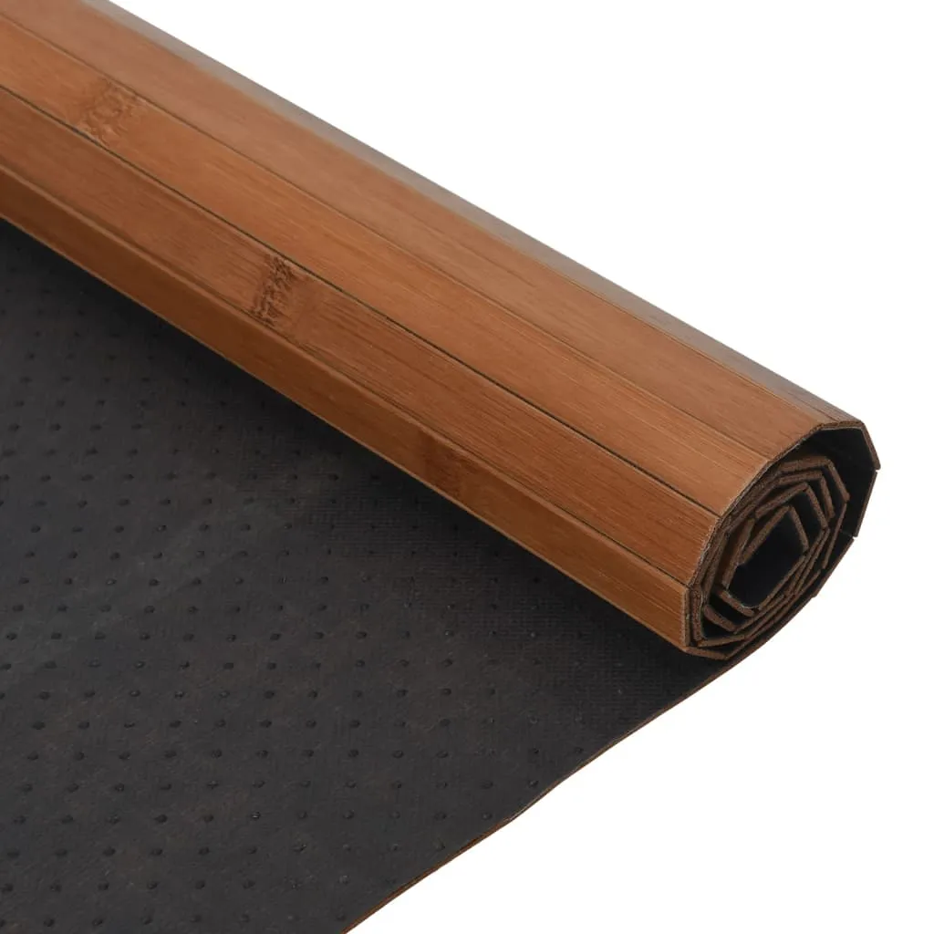 Rug Rectangular Brown 70x400 cm Bamboo