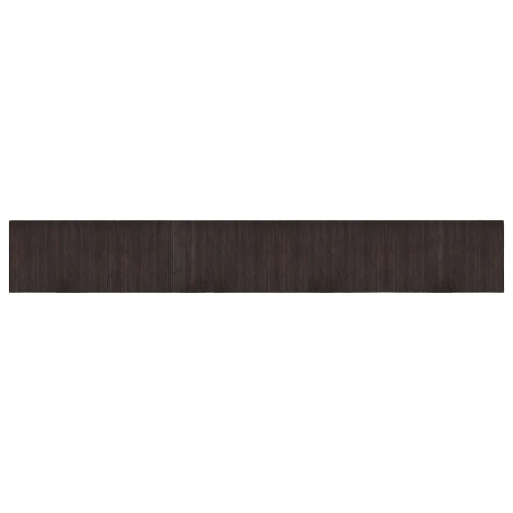 Rug Rectangular Dark Brown 60x400 cm Bamboo