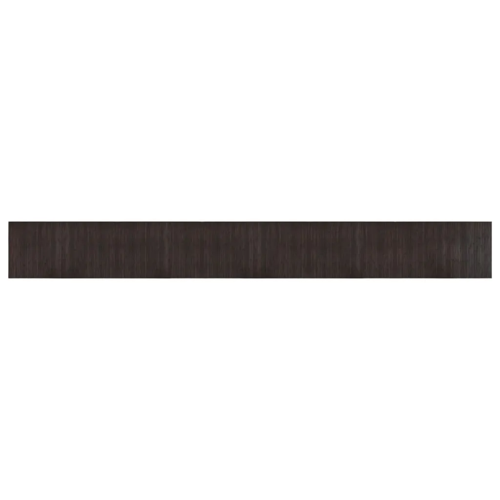 Rug Rectangular Dark Brown 60x500 cm Bamboo