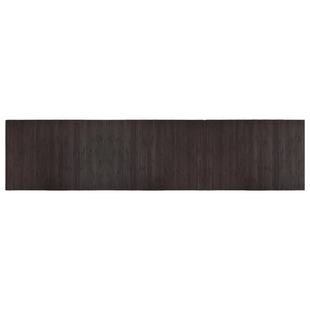 Rug Rectangular Dark Brown 70x300 cm Bamboo