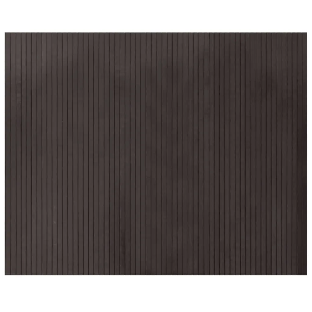 Rug Rectangular Dark Brown 80x100 cm Bamboo