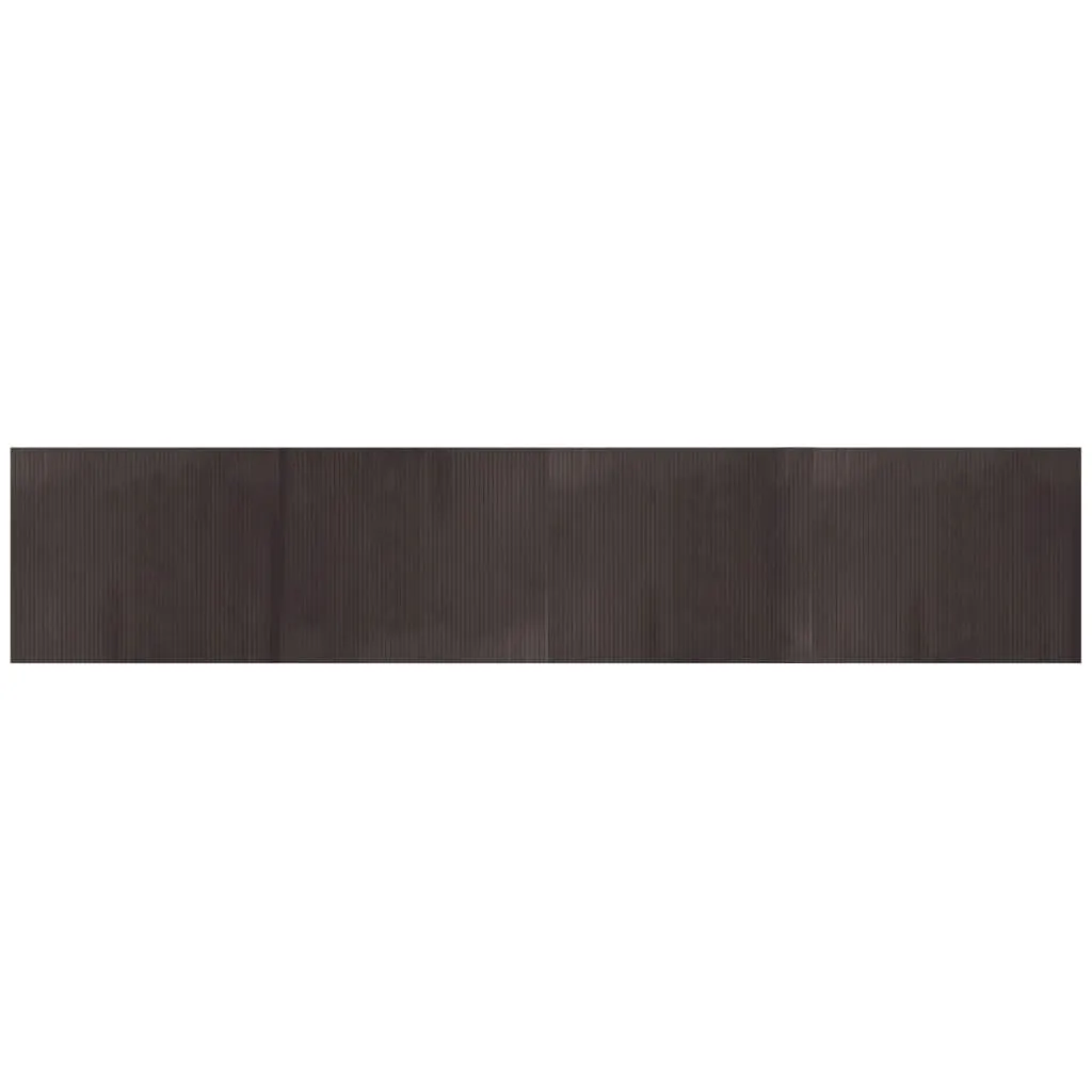 Rug Rectangular Dark Brown 80x400 cm Bamboo