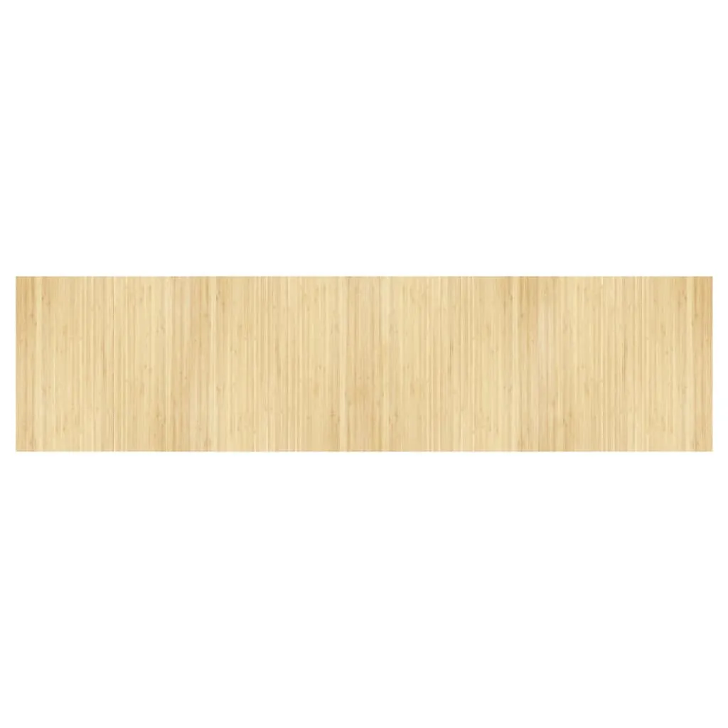 Rug Rectangular Light Nature 100x400 cm Bamboo