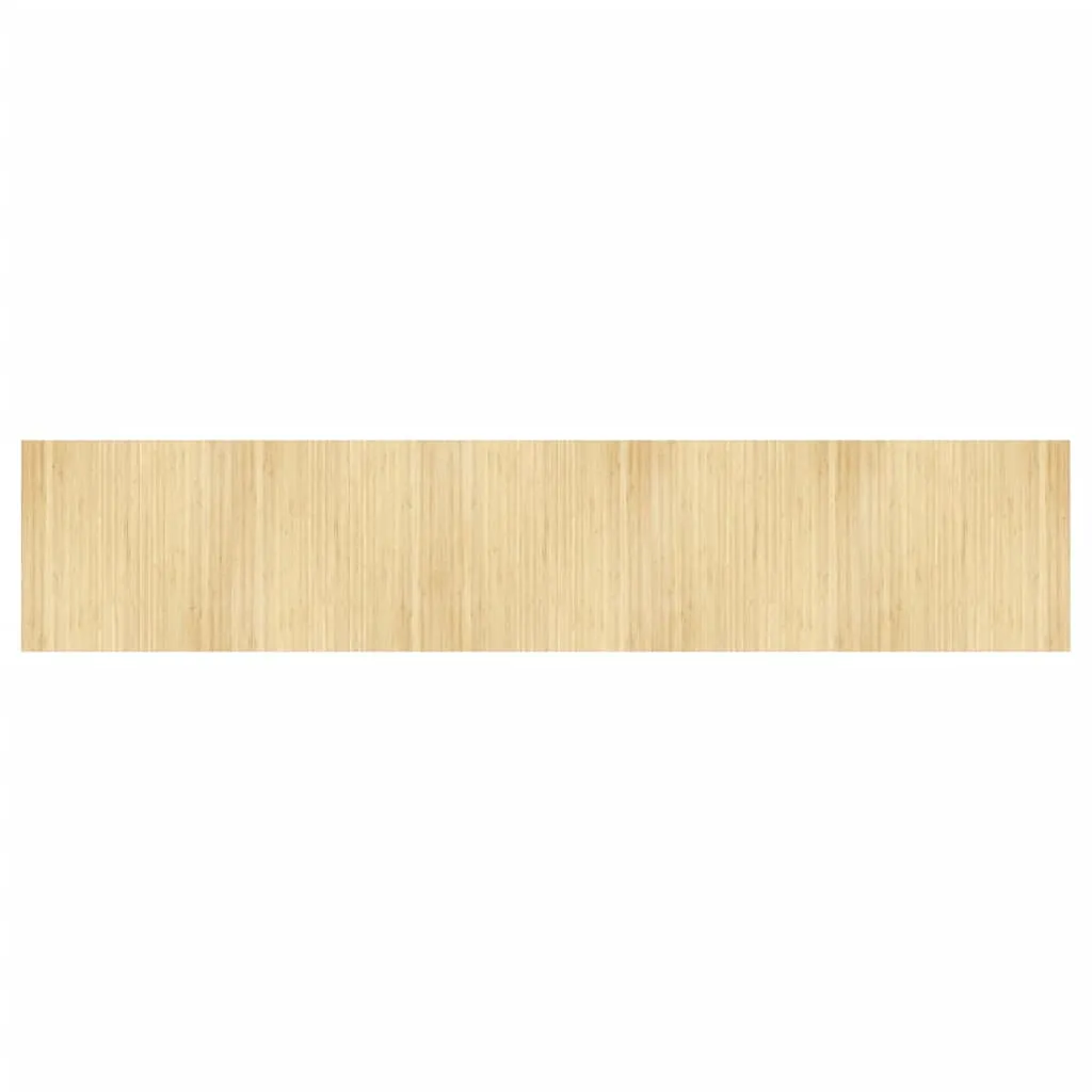 Rug Rectangular Light Nature 100x500 cm Bamboo