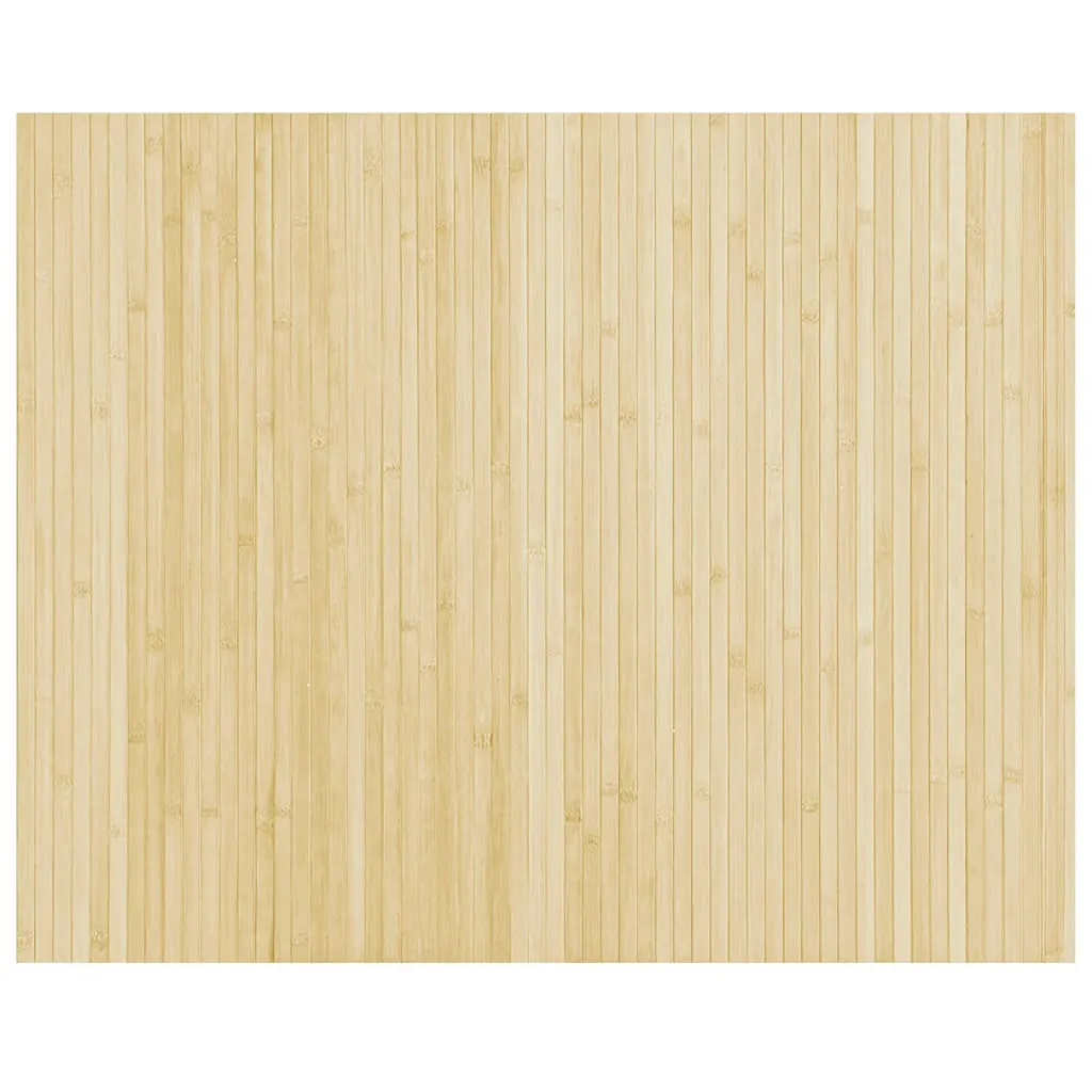 Rug Rectangular Light Nature 80x100 cm Bamboo