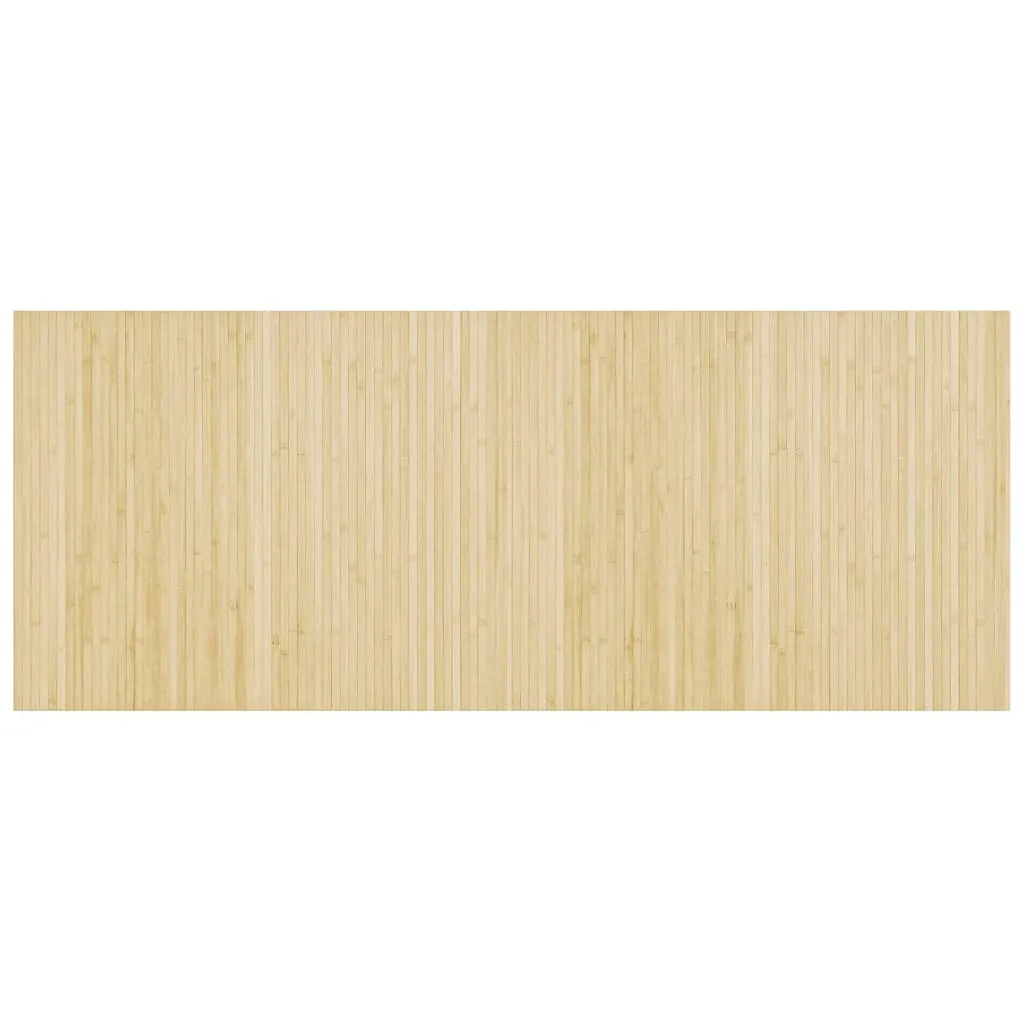 Rug Rectangular Light Nature 80x200 cm Bamboo