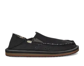 Sanuk Mens Vagabond Soft Top Hemp Black