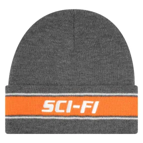 Sci-Fi Fantasy Stripe Fold Logo Beanie Heather Grey