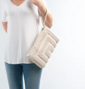 Simply Noelle Neutral Woven Wristlet