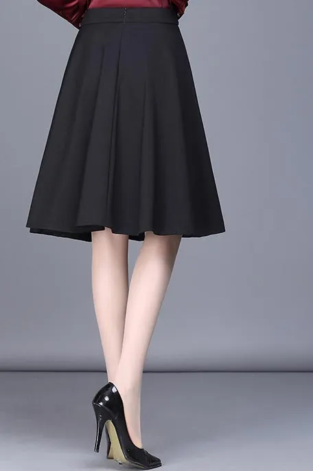 spring high waist women commuter pleated skirt CYM320