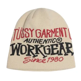 Stussy Workgear Print Skull Cap Beanie - Bone