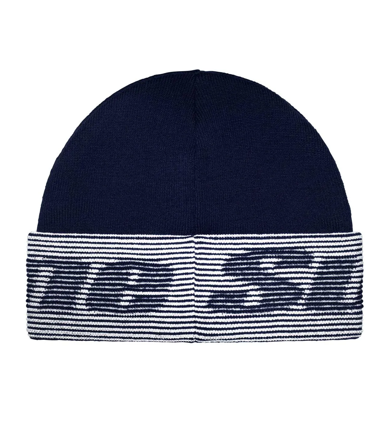 Supreme Reflective Jacquard Cuff Beanie Navy