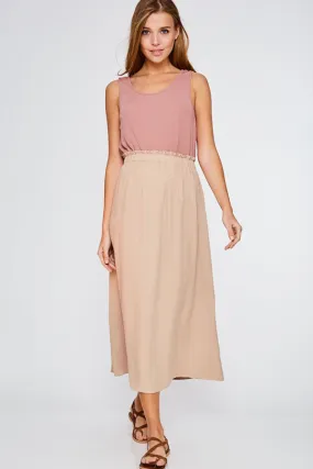 Sweet Caroline Color Block Maxi Dress