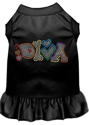 Technicolor Diva Rhinestone Pet Dress Black Sm (10)