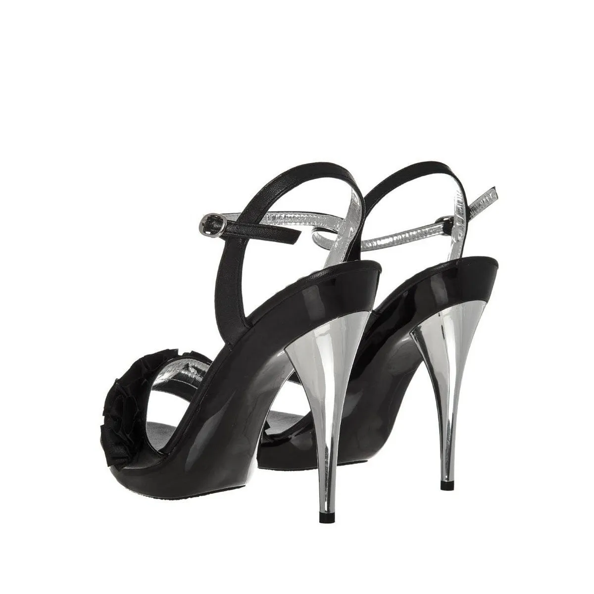 TESSA High Heel Ankle Strap Ruffle Sandal