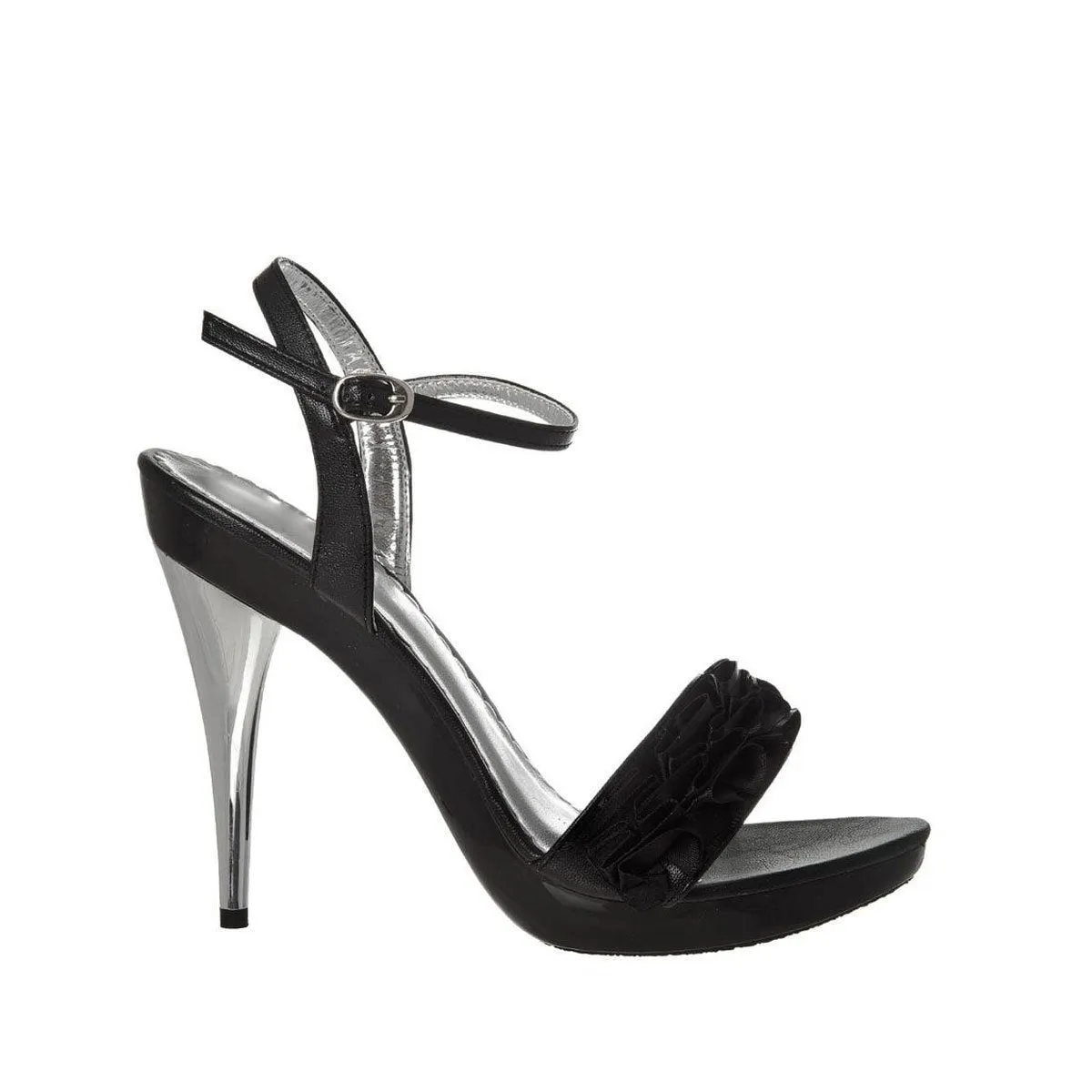 TESSA High Heel Ankle Strap Ruffle Sandal