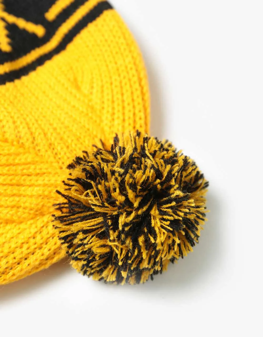 The North Face Retro TNF Pom Beanie - Summit Gold/TNF Black