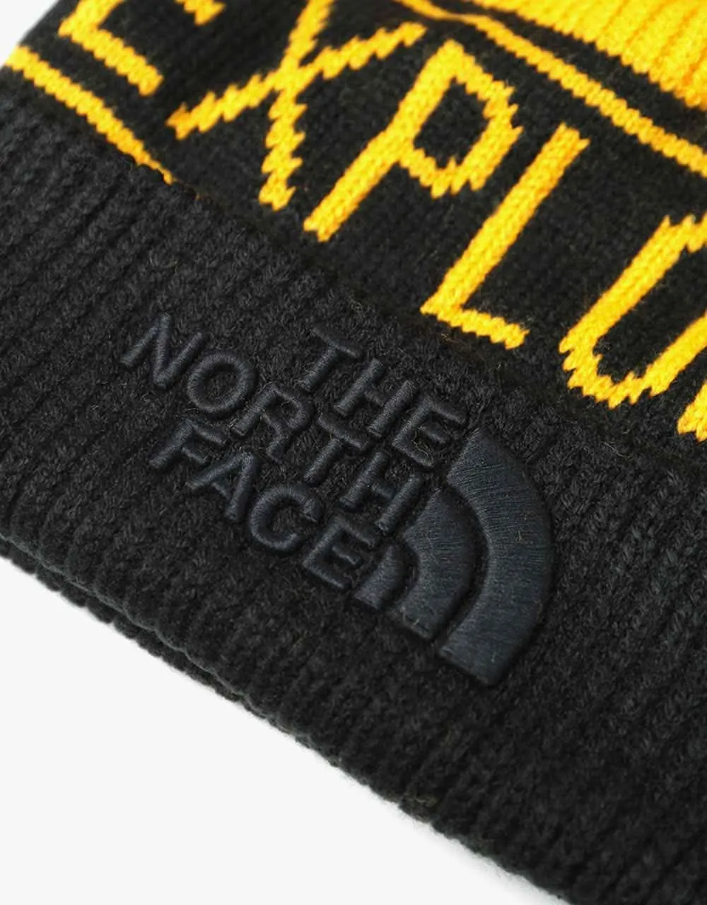 The North Face Retro TNF Pom Beanie - Summit Gold/TNF Black