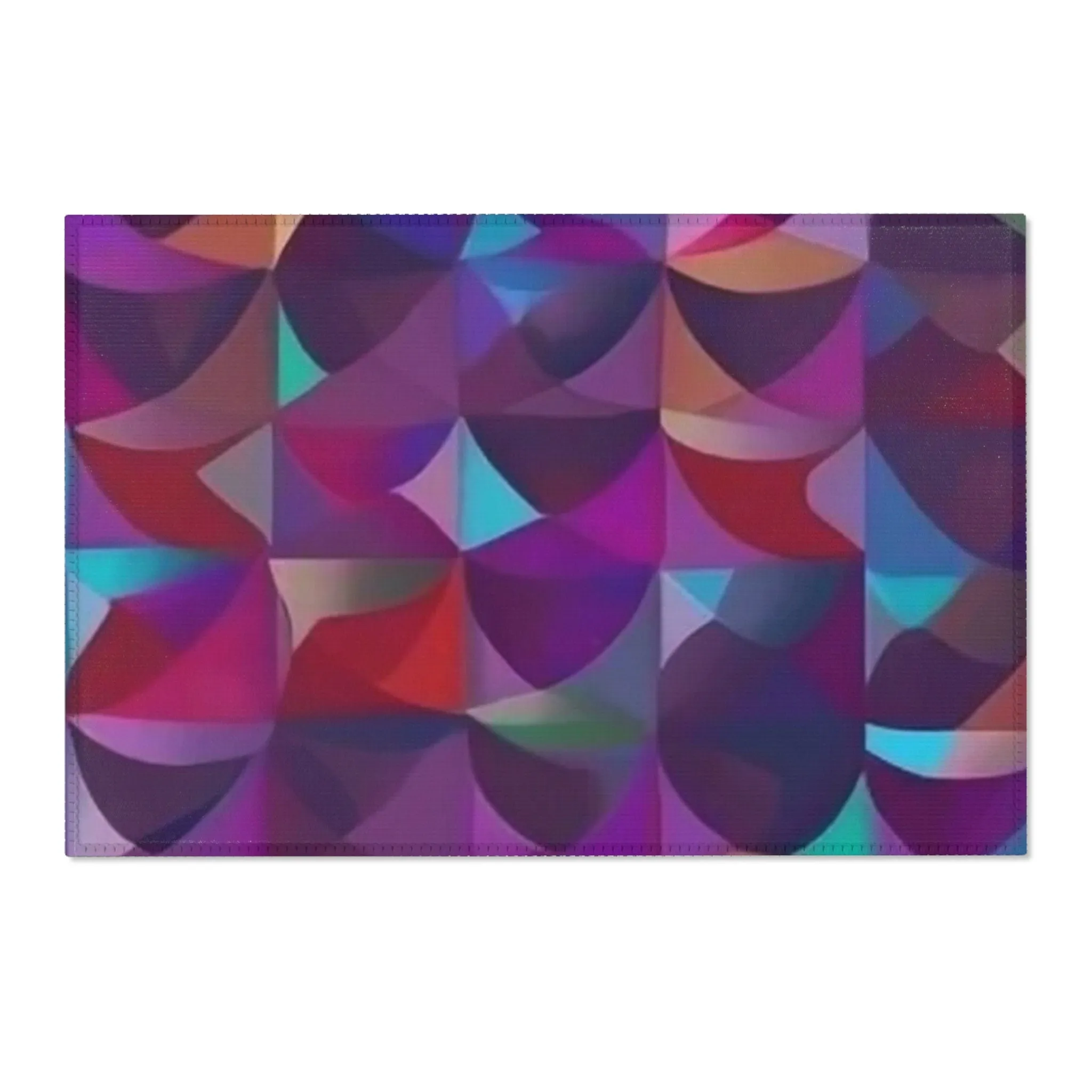 Vibrant Multicolored Mosaic Pattern Area Rug – Elevate Your Home Decor