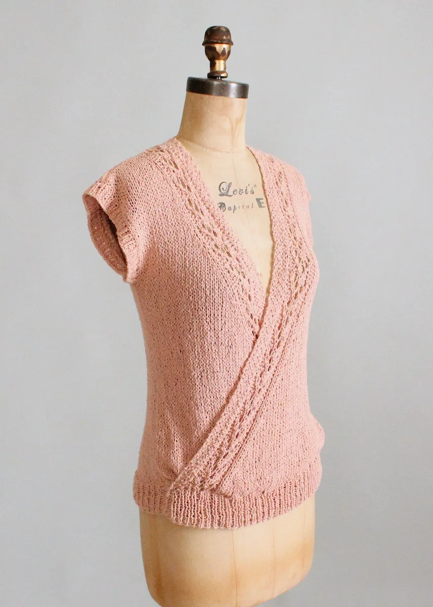 Vintage 1980s Summer Knit Layering Sweater