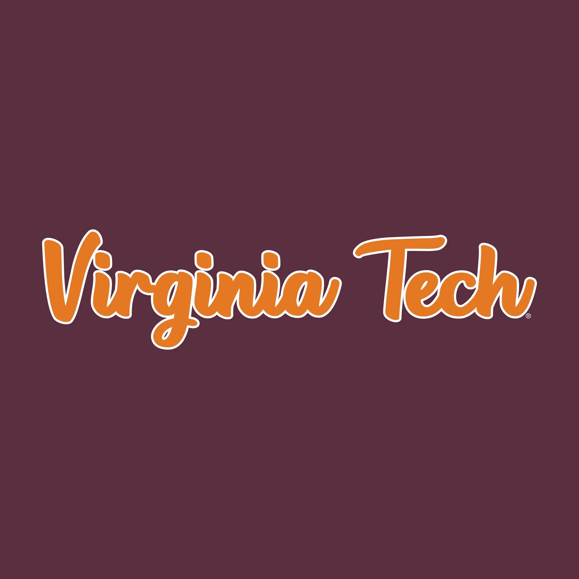 Virginia Tech Basic Script Long Sleeve - Maroon