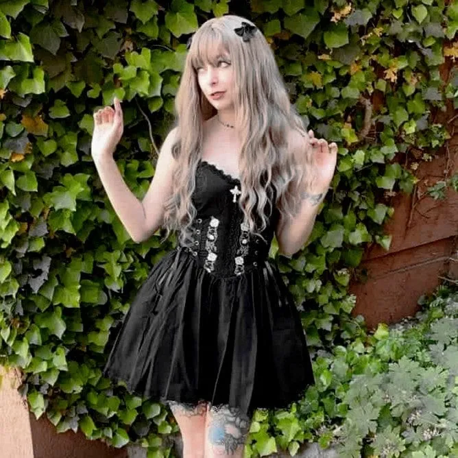 Women's Gothic Rose Slip Dress