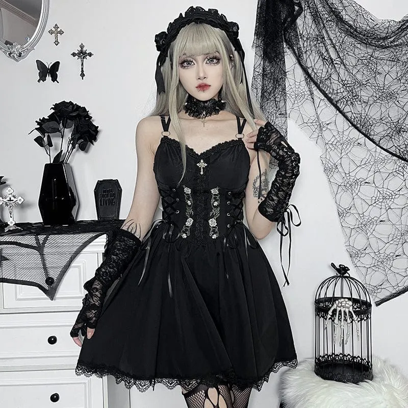 Women's Gothic Rose Slip Dress