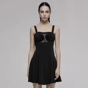 Women's Punk Bowknot Slip Dress