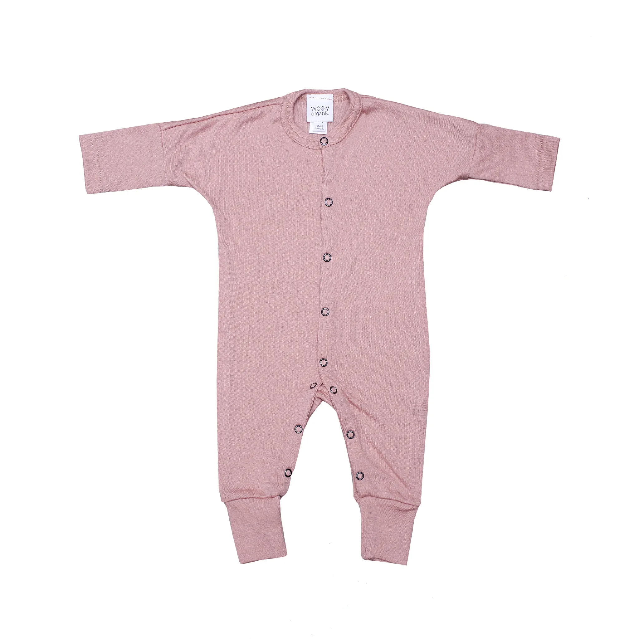 Wool baby sleepsuit PINK